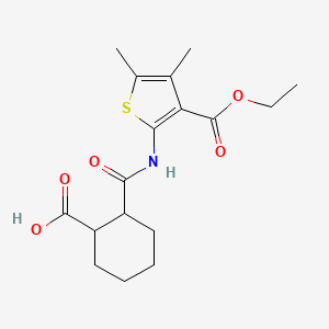 2-{[3-(Ethoxycarbonyl)-4,5-dimethylthiophen-2-yl]carbamoyl}cyclohexanecarboxylic acid