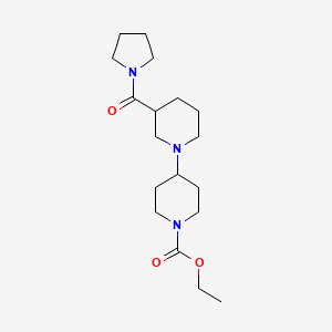 molecular formula C18H31N3O3 B4036123 Ethyl 3-(pyrrolidin-1-ylcarbonyl)-1,4'-bipiperidine-1'-carboxylate 