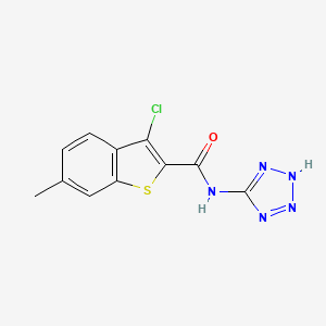 3-chloro-6-methyl-N-1H-tetrazol-5-yl-1-benzothiophene-2-carboxamide