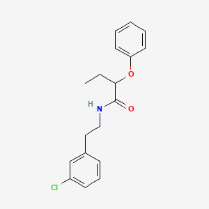 molecular formula C18H20ClNO2 B4036143 N-[2-(3-chlorophenyl)ethyl]-2-phenoxybutanamide 