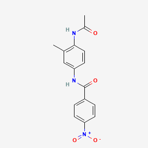 molecular formula C16H15N3O4 B4036159 N-(4-acetamido-3-methylphenyl)-4-nitrobenzamide 