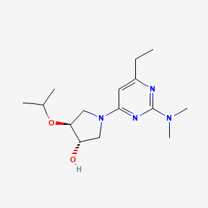 (3S,4S)-1-[2-(dimethylamino)-6-ethylpyrimidin-4-yl]-4-propan-2-yloxypyrrolidin-3-ol