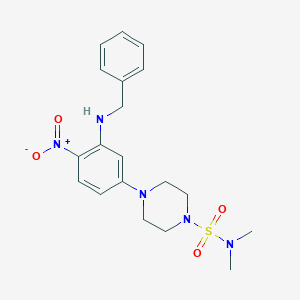 4-[3-(benzylamino)-4-nitrophenyl]-N,N-dimethyl-1-piperazinesulfonamide