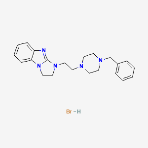 molecular formula C22H28BrN5 B4036218 3-[2-(4-Benzylpiperazin-1-yl)ethyl]-1,2-dihydroimidazo[1,2-a]benzimidazole;hydrobromide 