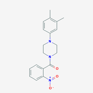 molecular formula C19H21N3O3 B4036233 [4-(3,4-dimethylphenyl)piperazin-1-yl]-(2-nitrophenyl)methanone 