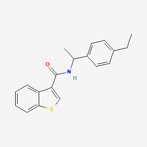 N-[1-(4-ethylphenyl)ethyl]-1-benzothiophene-3-carboxamide