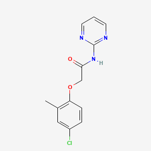 molecular formula C13H12ClN3O2 B4036252 2-(4-chloro-2-methylphenoxy)-N-(pyrimidin-2-yl)acetamide 