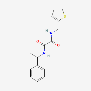 molecular formula C15H16N2O2S B4036255 N'-(1-phenylethyl)-N-(thiophen-2-ylmethyl)oxamide 