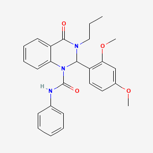 2-(2,4-dimethoxyphenyl)-4-oxo-N-phenyl-3-propyl-3,4-dihydro-1(2H)-quinazolinecarboxamide