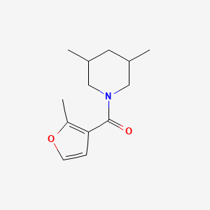 molecular formula C13H19NO2 B4036294 (3,5-Dimethylpiperidin-1-yl)(2-methylfuran-3-yl)methanone 