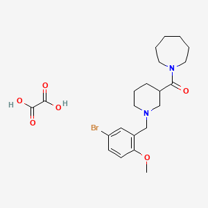 molecular formula C22H31BrN2O6 B4036316 1-{[1-(5-bromo-2-methoxybenzyl)-3-piperidinyl]carbonyl}azepane oxalate 