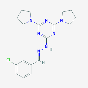 3-Chlorobenzaldehyde [4,6-di(1-pyrrolidinyl)-1,3,5-triazin-2-yl]hydrazone