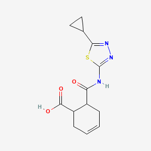 6-[(5-Cyclopropyl-1,3,4-thiadiazol-2-yl)carbamoyl]cyclohex-3-ene-1-carboxylic acid