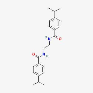 4-(PROPAN-2-YL)-N-(2-{[4-(PROPAN-2-YL)PHENYL]FORMAMIDO}ETHYL)BENZAMIDE