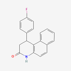 molecular formula C19H14FNO B4036341 1-(4-fluorophenyl)-1,4-dihydrobenzo[f]quinolin-3(2H)-one CAS No. 510712-93-3