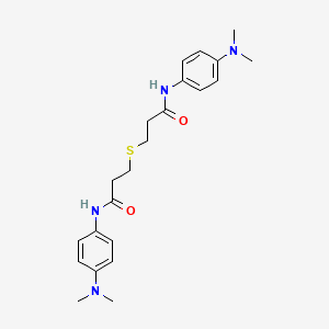 N-[4-(DIMETHYLAMINO)PHENYL]-3-[(2-{[4-(DIMETHYLAMINO)PHENYL]CARBAMOYL}ETHYL)SULFANYL]PROPANAMIDE