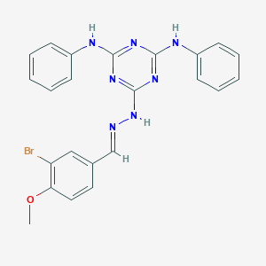 3-Bromo-4-methoxybenzaldehyde (4,6-dianilino-1,3,5-triazin-2-yl)hydrazone