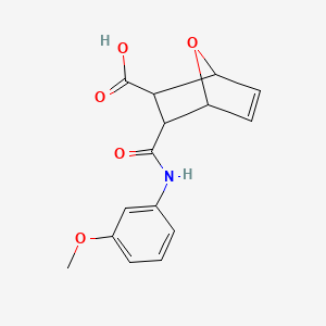 3-[(3-METHOXYANILINO)CARBONYL]-7-OXABICYCLO[2.2.1]HEPT-5-ENE-2-CARBOXYLIC ACID