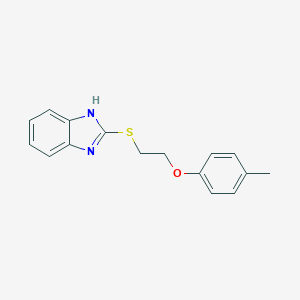 molecular formula C16H16N2OS B403637 2-{[2-(4-甲基苯氧基)乙基]硫代}-1H-苯并咪唑 CAS No. 313964-27-1