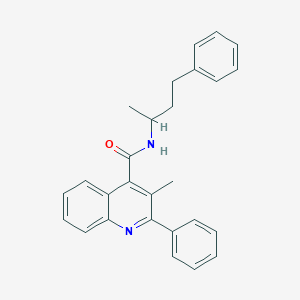 3-methyl-2-phenyl-N-(4-phenylbutan-2-yl)quinoline-4-carboxamide