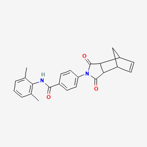 molecular formula C24H22N2O3 B4036387 N-(2,6-dimethylphenyl)-4-(1,3-dioxo-1,3,3a,4,7,7a-hexahydro-2H-4,7-methanoisoindol-2-yl)benzamide 