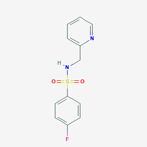 molecular formula C12H11FN2O2S B403642 4-fluoro-N-(pyridin-2-ylmethyl)benzenesulfonamide CAS No. 314053-60-6