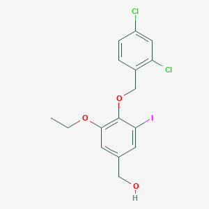 molecular formula C16H15Cl2IO3 B4036452 {4-[(2,4-dichlorobenzyl)oxy]-3-ethoxy-5-iodophenyl}methanol 