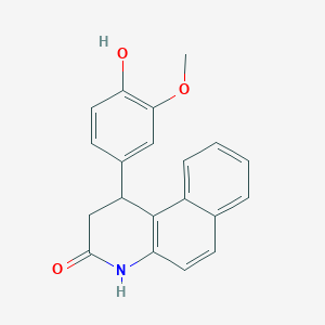 molecular formula C20H17NO3 B4036470 1-(4-hydroxy-3-methoxyphenyl)-1,4-dihydrobenzo[f]quinolin-3(2H)-one 