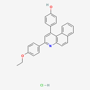 4-[3-(4-Ethoxyphenyl)benzo[f]quinolin-1-yl]phenol;hydrochloride