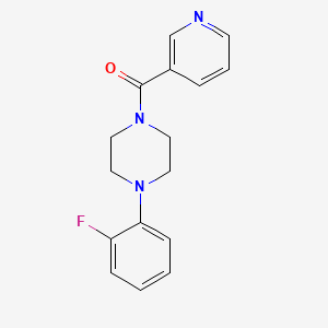 molecular formula C16H16FN3O B4036502 Piperazine, 1-(2-fluorophenyl)-4-(3-pyridinylcarbonyl)- CAS No. 124444-79-7