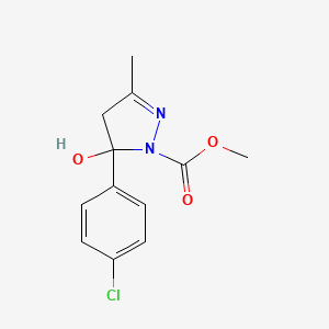 methyl 5-(4-chlorophenyl)-5-hydroxy-3-methyl-4H-pyrazole-1-carboxylate