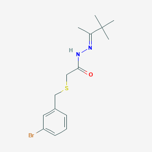 2-[(3-bromobenzyl)sulfanyl]-N'-(1,2,2-trimethylpropylidene)acetohydrazide