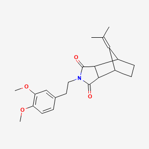 2-[2-(3,4-dimethoxyphenyl)ethyl]-8-(propan-2-ylidene)hexahydro-1H-4,7-methanoisoindole-1,3(2H)-dione