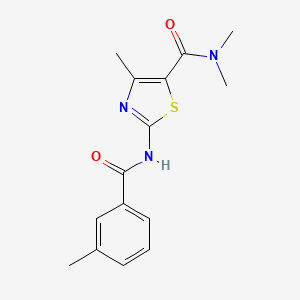 N~5~,N~5~,4-TRIMETHYL-2-[(3-METHYLBENZOYL)AMINO]-1,3-THIAZOLE-5-CARBOXAMIDE