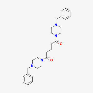 molecular formula C27H36N4O2 B4036565 1,5-Bis(4-benzylpiperazin-1-yl)pentane-1,5-dione 