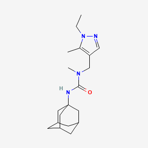 molecular formula C19H30N4O B4036596 N'-(1-adamantyl)-N-[(1-ethyl-5-methyl-1H-pyrazol-4-yl)methyl]-N-methylurea 