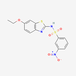 molecular formula C15H13N3O5S2 B4036612 N-(6-ethoxy-1,3-benzothiazol-2-yl)-3-nitrobenzenesulfonamide 