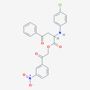 2-(3-nitrophenyl)-2-oxoethyl 2-[(4-chlorophenyl)amino]-4-oxo-4-phenylbutanoate