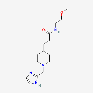 molecular formula C15H26N4O2 B4036630 3-[1-(1H-imidazol-2-ylmethyl)-4-piperidinyl]-N-(2-methoxyethyl)propanamide 