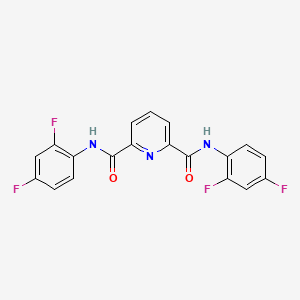 molecular formula C19H11F4N3O2 B4036661 N,N'-bis(2,4-difluorophenyl)-2,6-pyridinedicarboxamide 