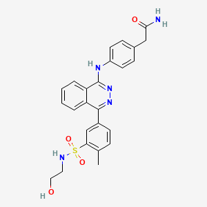 molecular formula C25H25N5O4S B4036670 2-{4-[(4-{3-[(2-Hydroxyethyl)sulfamoyl]-4-methylphenyl}phthalazin-1-yl)amino]phenyl}acetamide 