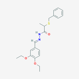 2-(benzylsulfanyl)-N'-[(E)-(3,4-diethoxyphenyl)methylidene]propanehydrazide