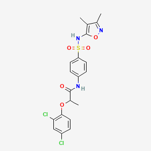 molecular formula C20H19Cl2N3O5S B4036682 2-(2,4-dichlorophenoxy)-N-{4-[(3,4-dimethyl-1,2-oxazol-5-yl)sulfamoyl]phenyl}propanamide 