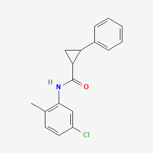 molecular formula C17H16ClNO B4036692 N-(5-chloro-2-methylphenyl)-2-phenylcyclopropanecarboxamide 