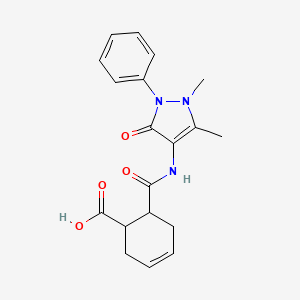 6-{[(1,5-dimethyl-3-oxo-2-phenyl-2,3-dihydro-1H-pyrazol-4-yl)amino]carbonyl}-3-cyclohexene-1-carboxylic acid