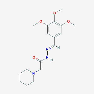 molecular formula C17H25N3O4 B403671 2-(1-piperidinyl)-N'-(3,4,5-trimethoxybenzylidene)acetohydrazide 