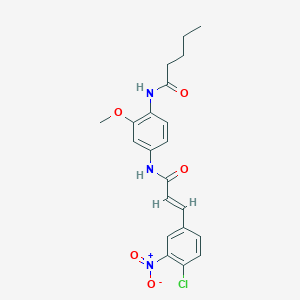 3-(4-chloro-3-nitrophenyl)-N-[3-methoxy-4-(pentanoylamino)phenyl]acrylamide