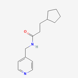 3-cyclopentyl-N-(pyridin-4-ylmethyl)propanamide