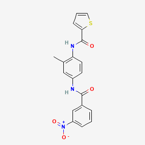 N-[2-methyl-4-[(3-nitrobenzoyl)amino]phenyl]thiophene-2-carboxamide