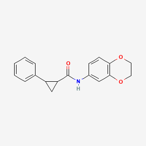 molecular formula C18H17NO3 B4036746 N-(2,3-dihydro-1,4-benzodioxin-6-yl)-2-phenylcyclopropanecarboxamide 